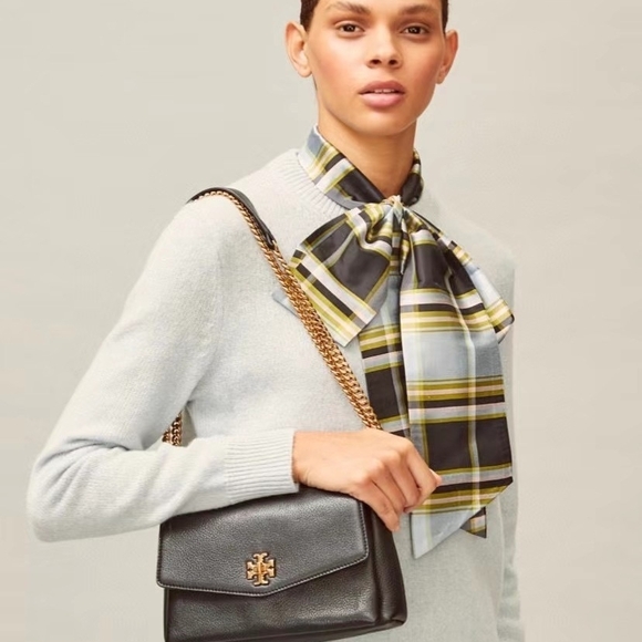 Tory Burch Kira Shoulder Bag Olive Green with Gold Chain - Picture 4 of 7